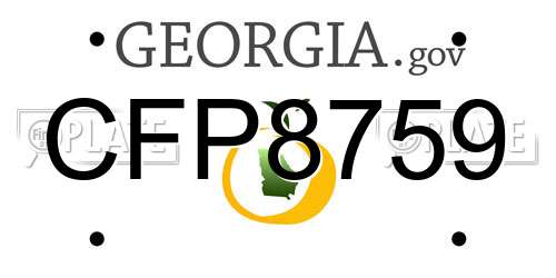CFP8759 Georgia License Plate
