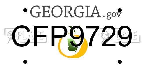 CFP9729 Georgia License Plate