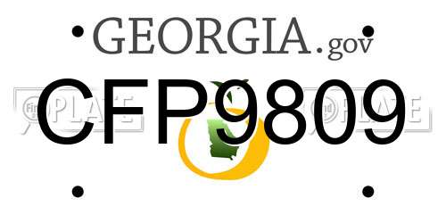 CFP9809 Georgia License Plate