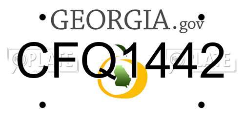 CFQ1442 Georgia License Plate