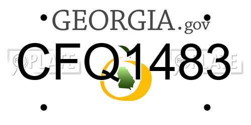 CFQ1483 Georgia License Plate