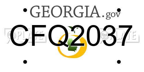 CFQ2037 Georgia License Plate
