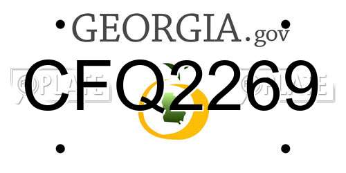 CFQ2269 Georgia License Plate