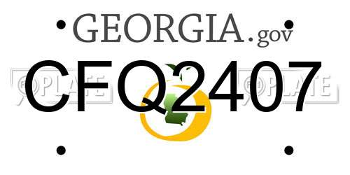 CFQ2407 Georgia License Plate
