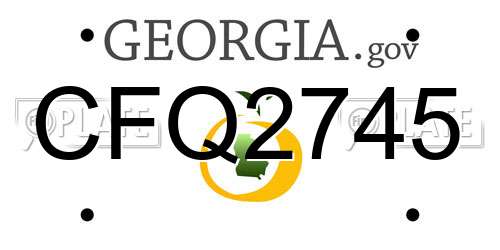 CFQ2745 Georgia License Plate