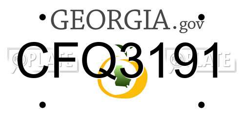 CFQ3191 Georgia License Plate
