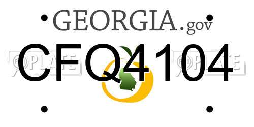 CFQ4104 Georgia License Plate