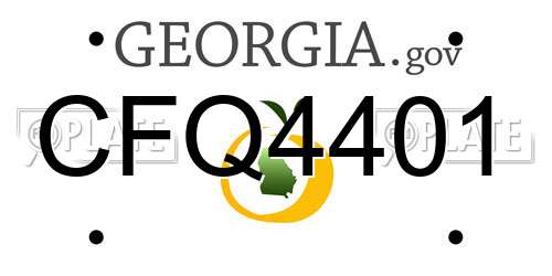 CFQ4401 Georgia License Plate