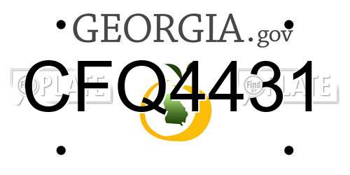 CFQ4431 Georgia License Plate