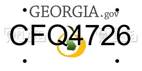 CFQ4726 Georgia License Plate