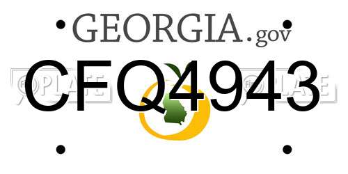 CFQ4943 Georgia License Plate