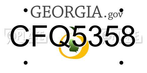 CFQ5358 Georgia License Plate
