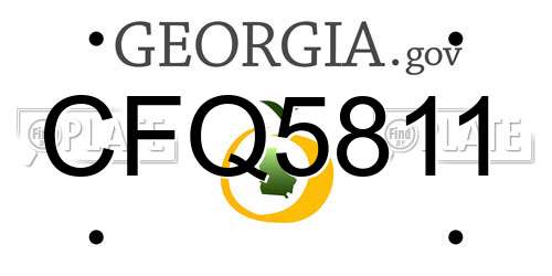 CFQ5811 Georgia License Plate