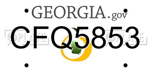 CFQ5853 Georgia License Plate