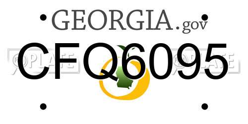 CFQ6095 Georgia License Plate