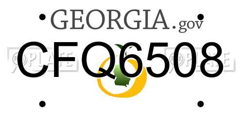 CFQ6508 Georgia License Plate