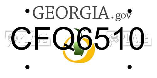 CFQ6510 Georgia License Plate