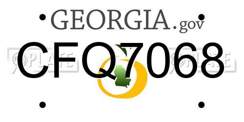 CFQ7068 Georgia License Plate