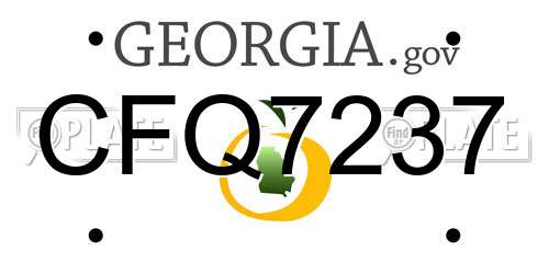 CFQ7237 Georgia License Plate