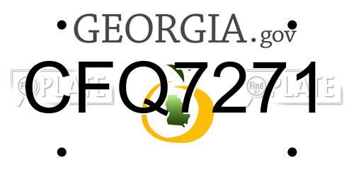 CFQ7271 Georgia License Plate