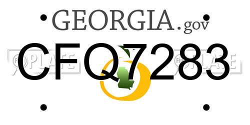 CFQ7283 Georgia License Plate