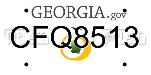CFQ8513 Georgia License Plate