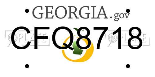 CFQ8718 Georgia License Plate