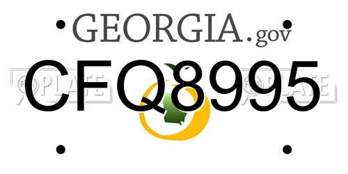 CFQ8995 Georgia License Plate