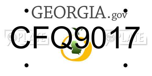 CFQ9017 Georgia License Plate
