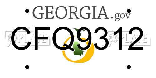 CFQ9312 Georgia License Plate
