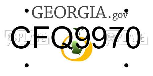 CFQ9970 Georgia License Plate