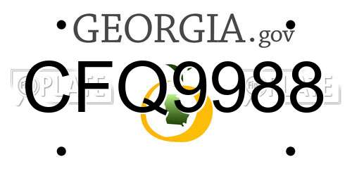 CFQ9988 Georgia License Plate