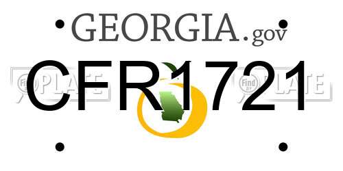 CFR1721 Georgia License Plate