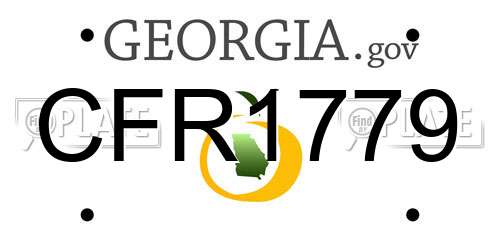 CFR1779 Georgia License Plate