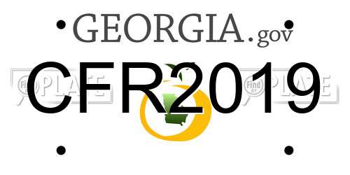 CFR2019 Georgia License Plate