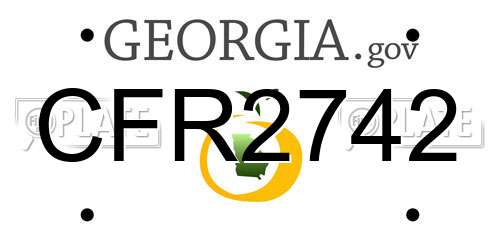 CFR2742 Georgia License Plate