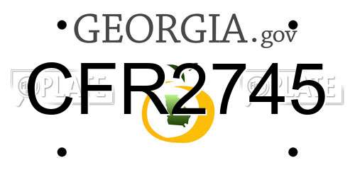CFR2745 Georgia License Plate