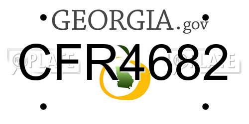 CFR4682 Georgia License Plate