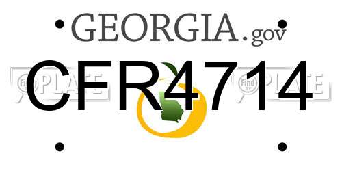 CFR4714 Georgia License Plate