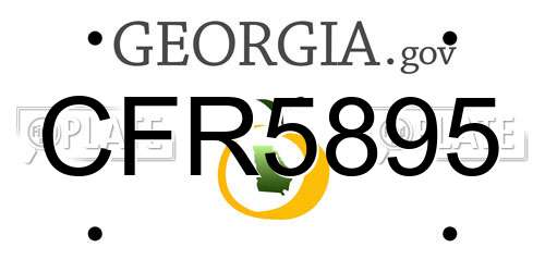 CFR5895 Georgia License Plate