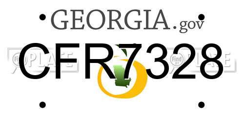 CFR7328 Georgia License Plate