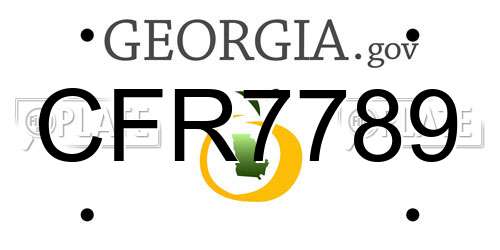 CFR7789 Georgia License Plate