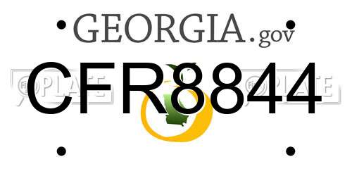 CFR8844 Georgia License Plate