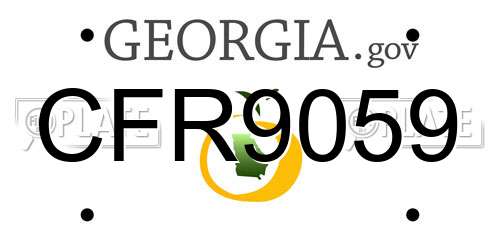 CFR9059 Georgia License Plate