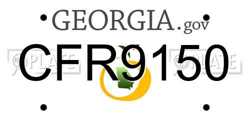 CFR9150 Georgia License Plate