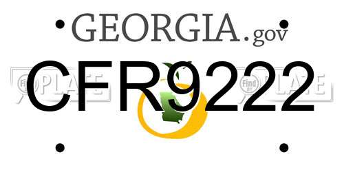 CFR9222 Georgia License Plate
