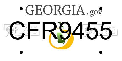 CFR9455 Georgia License Plate