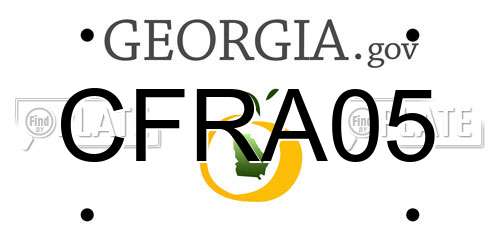 CFRA05 Georgia License Plate