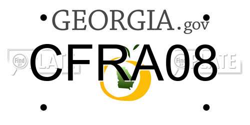 CFRA08 Georgia License Plate