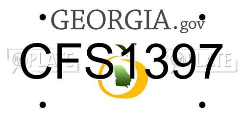 CFS1397 Georgia License Plate